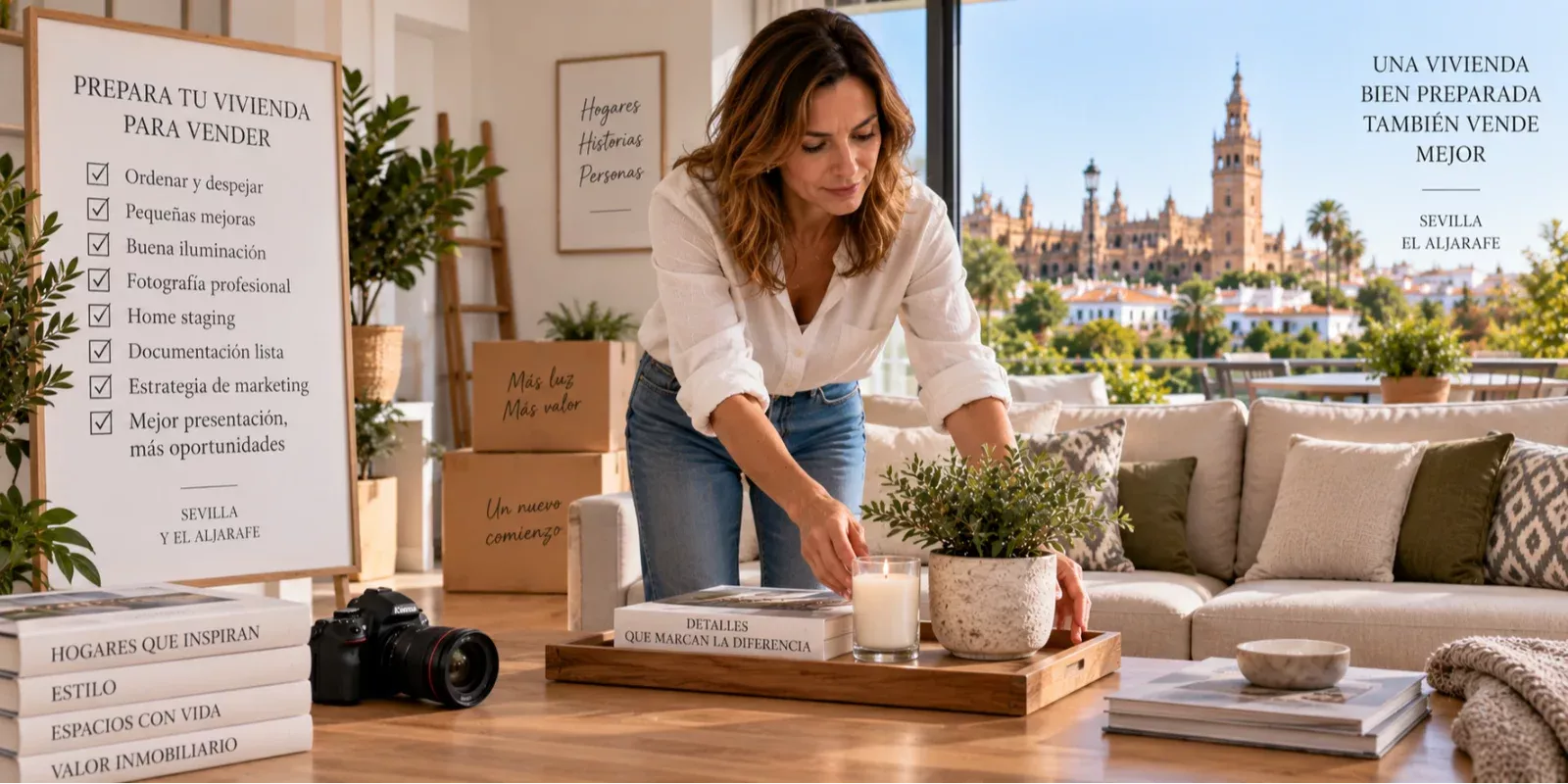 Preparación de una vivienda para mejorar su primera impresión antes de venderla en Sevilla y Aljarafe