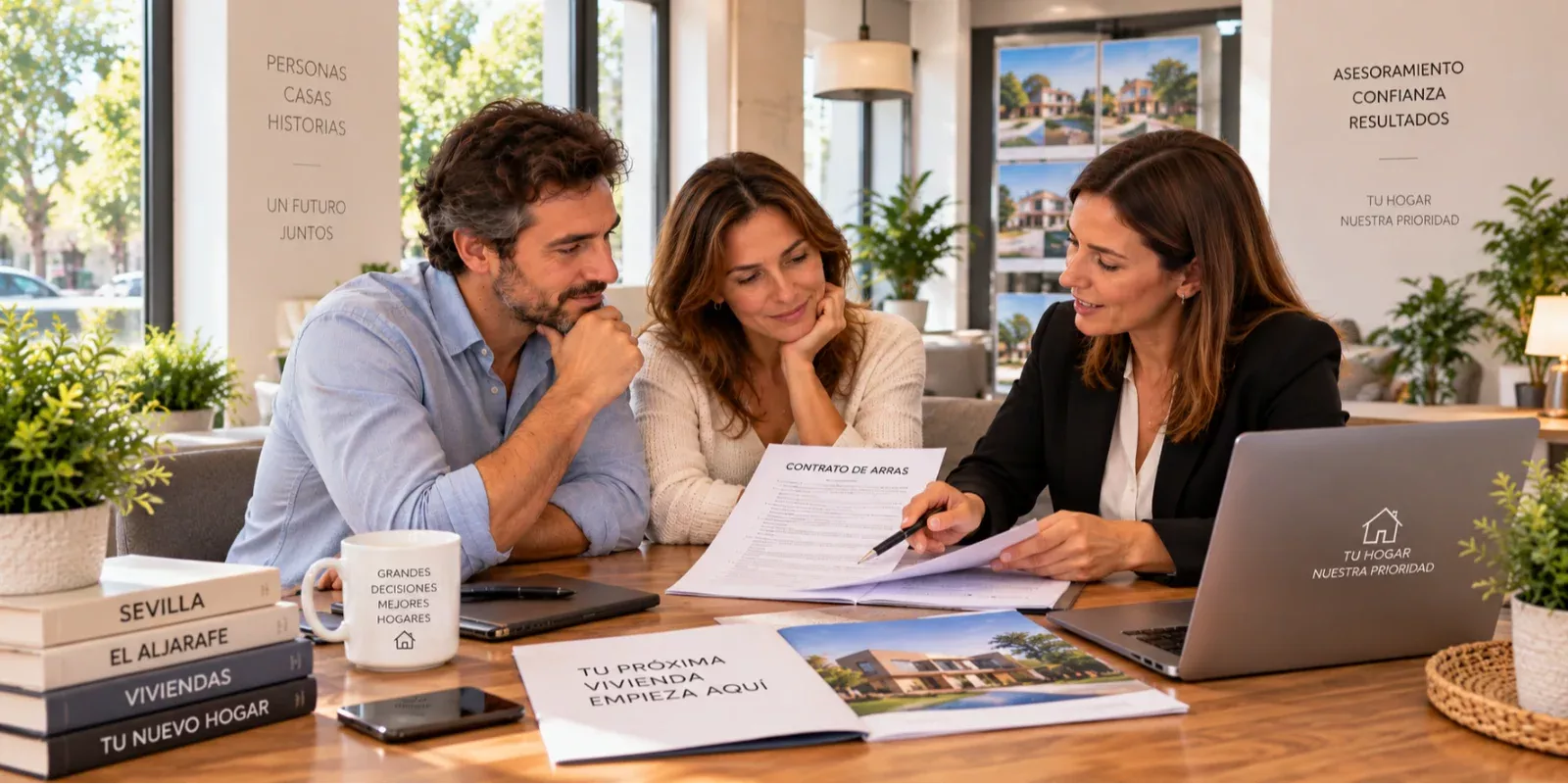 Contrato de arras antes de firmar la compra de una vivienda.