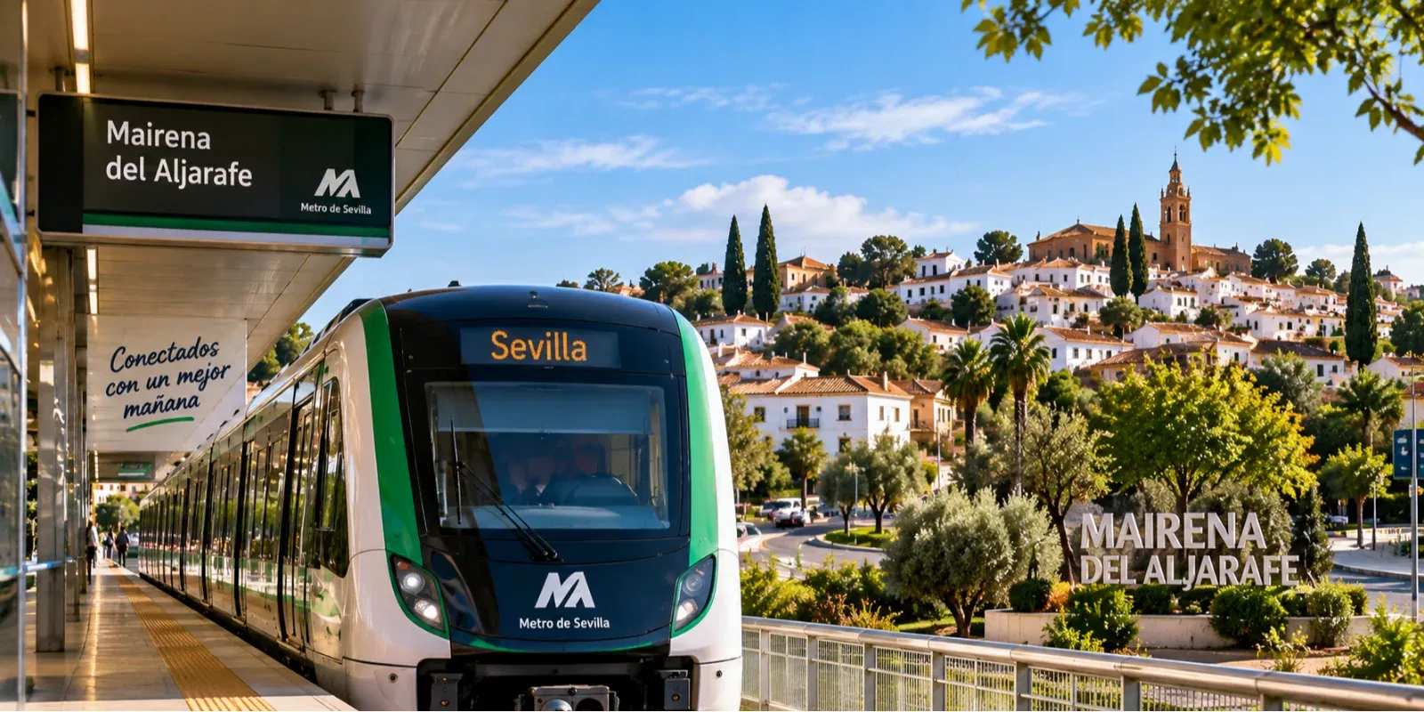 Metro de Sevilla y conexiones de transporte entre los municipios del Aljarafe y Sevilla