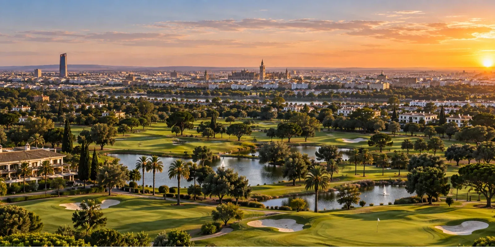 Club Zaudín Golf en Tomares, campo de golf situado en el Aljarafe sevillano