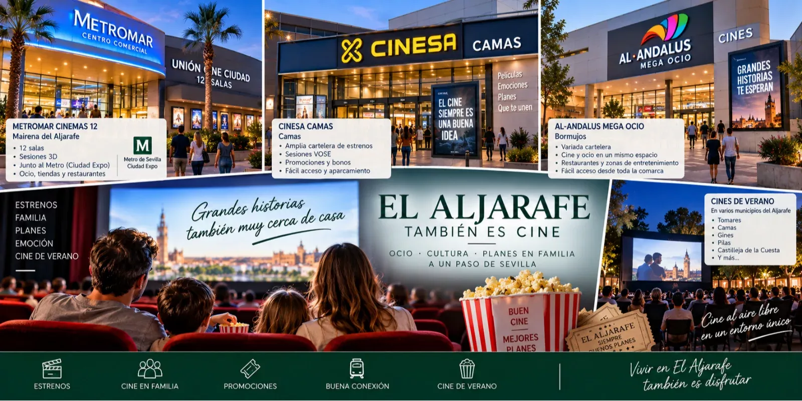 Cines y salas de cine en El Aljarafe sevillano